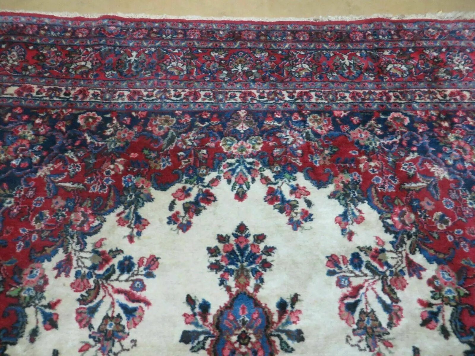 Persian Sarouk Rug 9x12 - Semi Open Field Medallion Carpet by Jewel Rugs