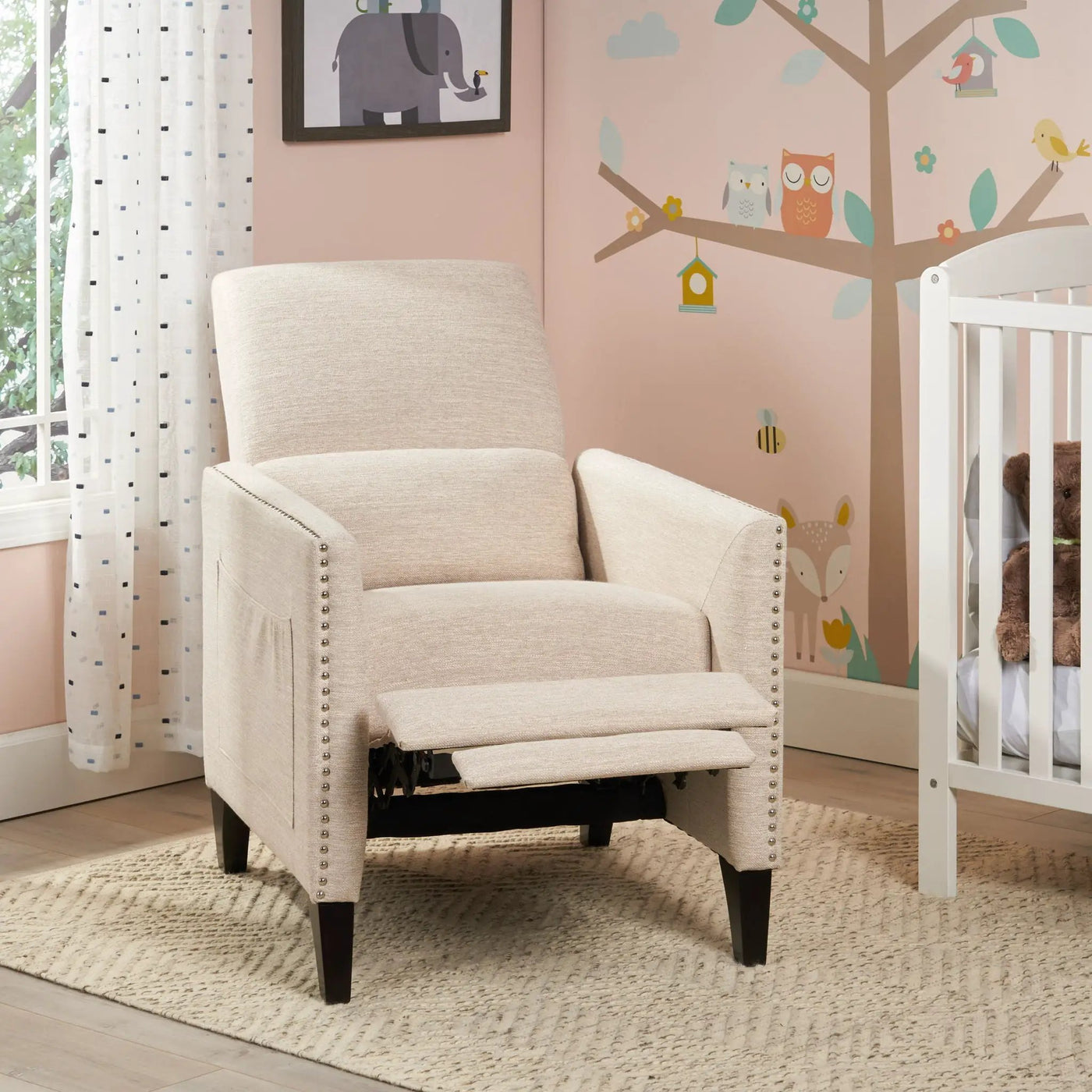 Kiersten - Contemporary Fabric Pushback Recliner by Unique Piece Furniture