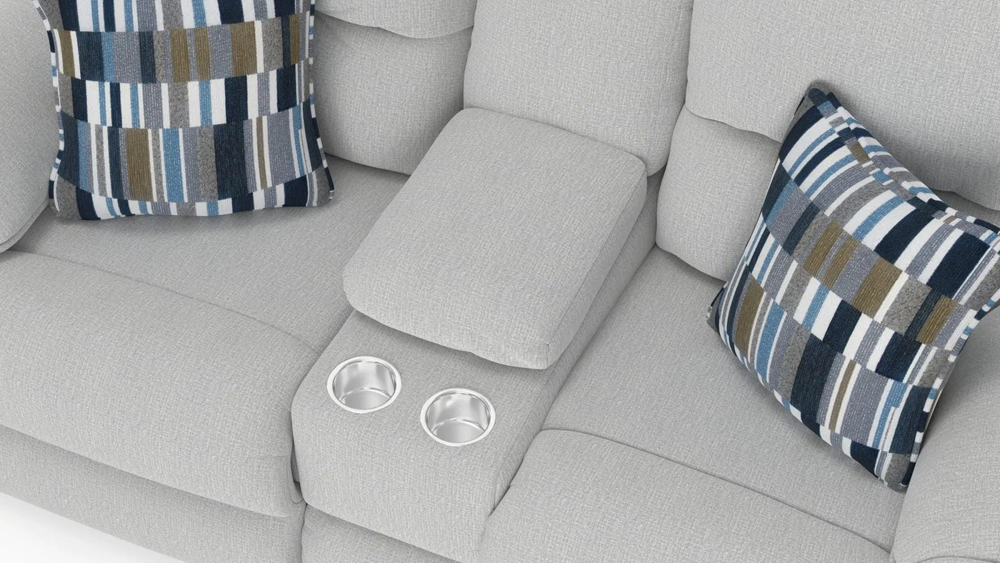 Lenny - Power Lay Flat Reclining Console Loveseat by Unique Piece Furniture