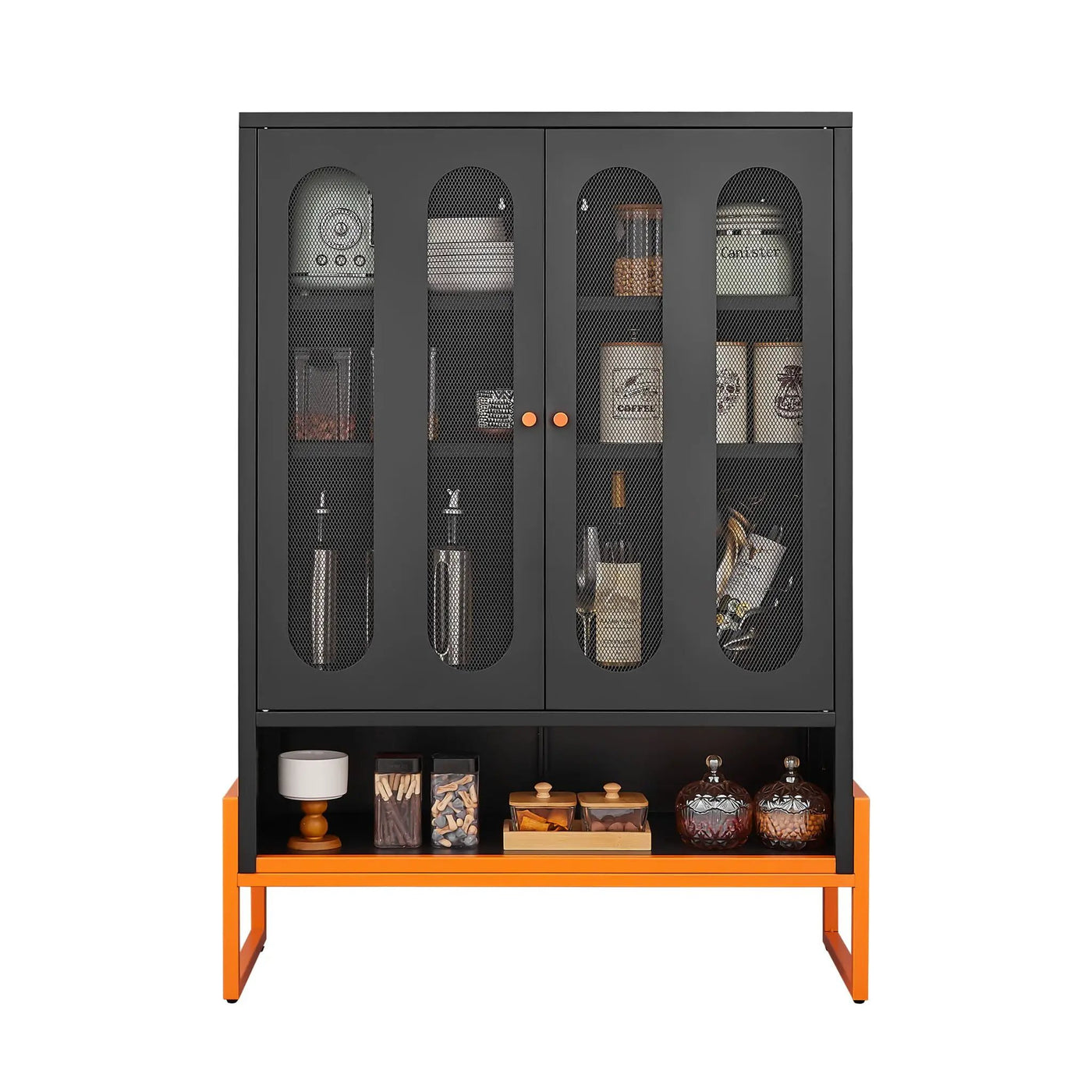 Modern Metal Shoe Cabinet With DoublebSided Doors And Adjustable Partitions by HouseOfZazla
