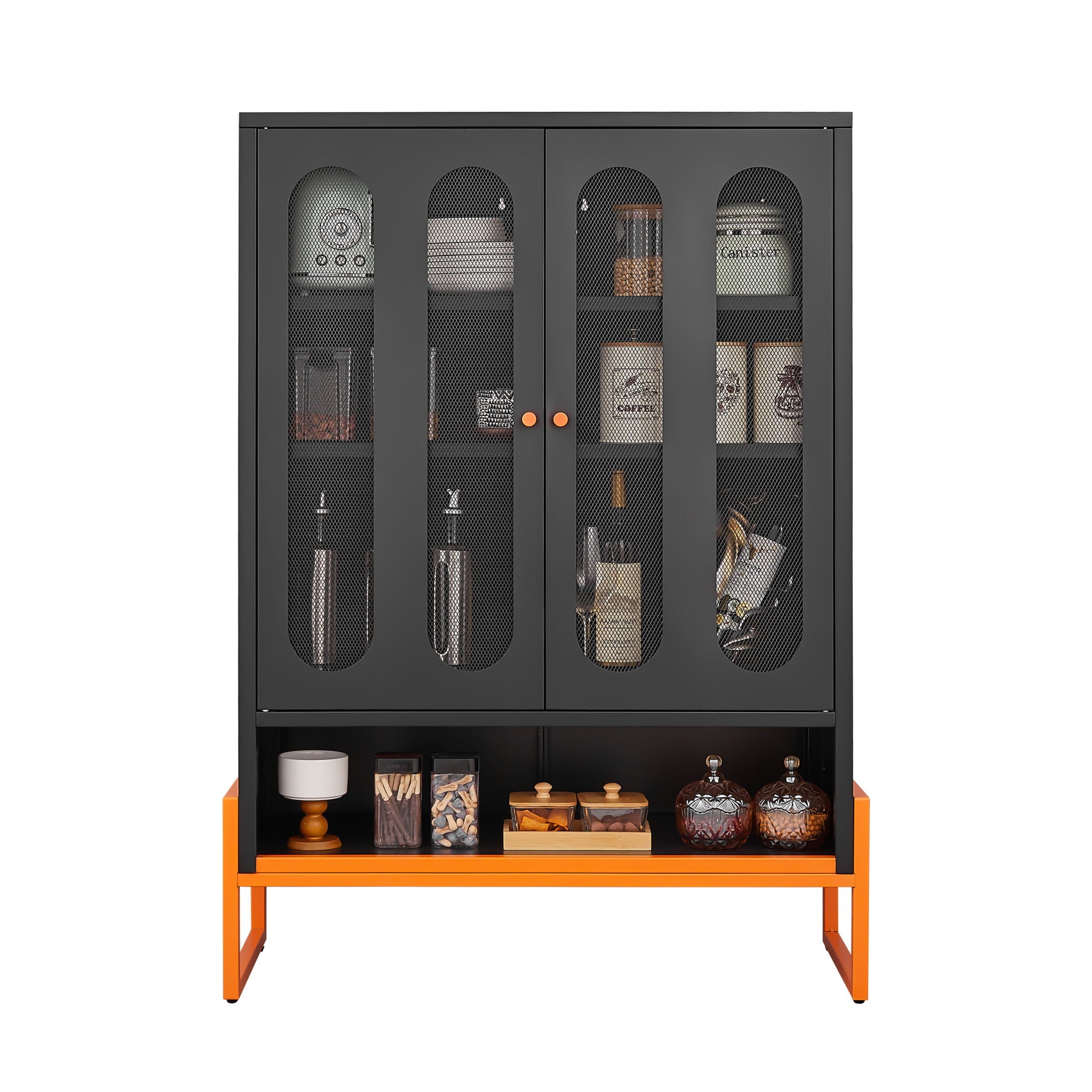 Modern Metal Shoe Cabinet With DoublebSided Doors And Adjustable Partitions by HouseOfZazla