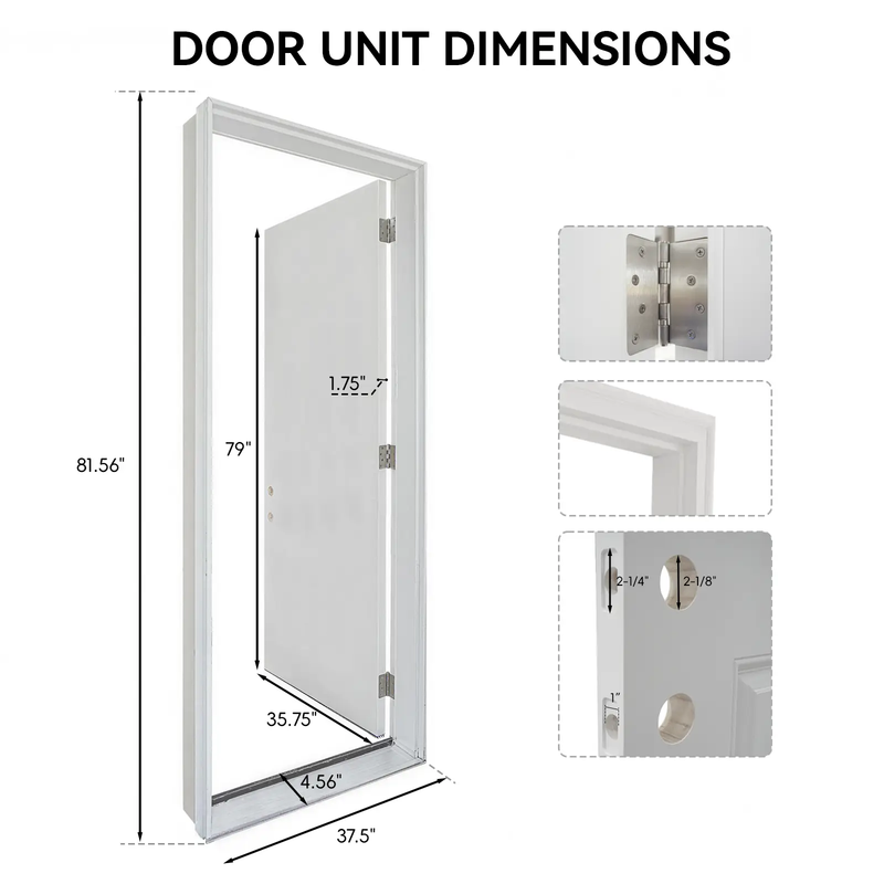 36"x80" Fiberglass Front Door by HouseOfZazla