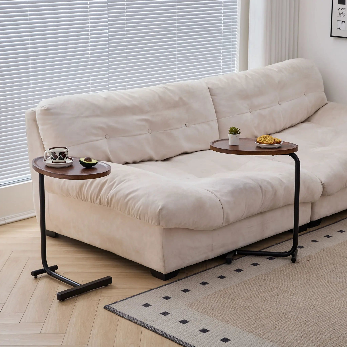 C-Shaped Side Table for Sofa and Bedroom by HouseOfZazla