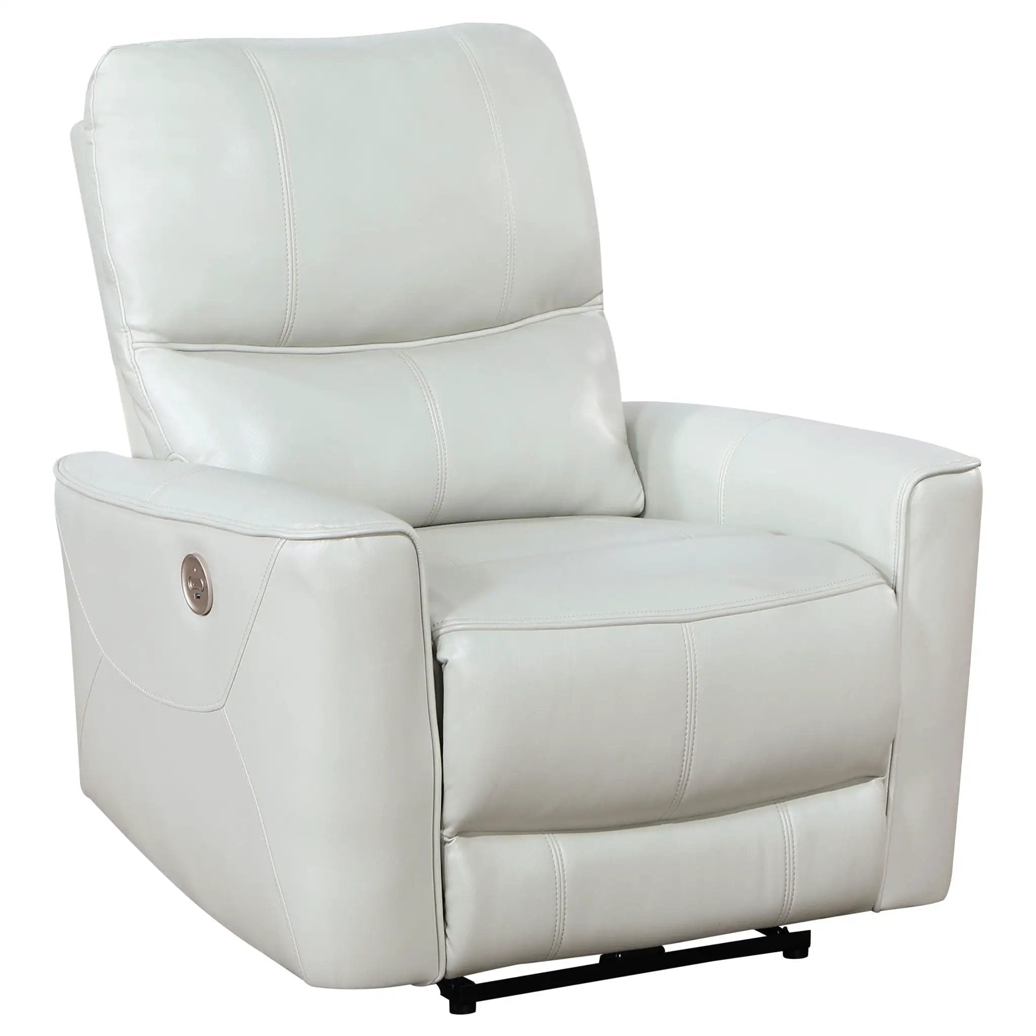 Dove Upholstered Power Recliner Chair With Smooth Power Recline And USB Charging - Gray by Unique Piece Furniture