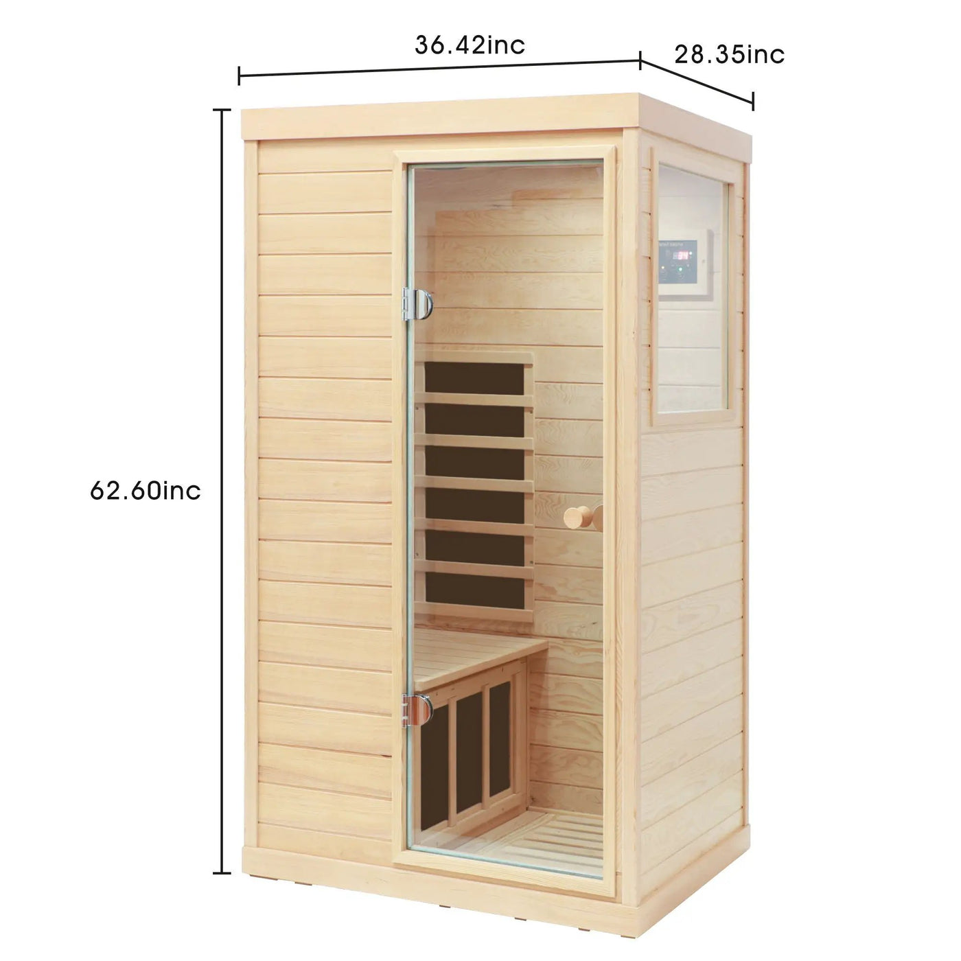 Hemlock Mini 1 Person Far Infrared Door Indoor Sauna Room by HouseOfZazla