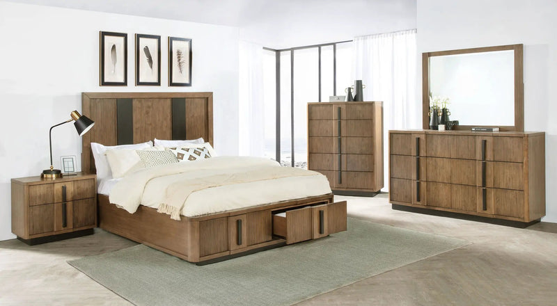 Terrace 2-drawer Eastern King Storage Bed Ash Brown by Unique Piece Furniture