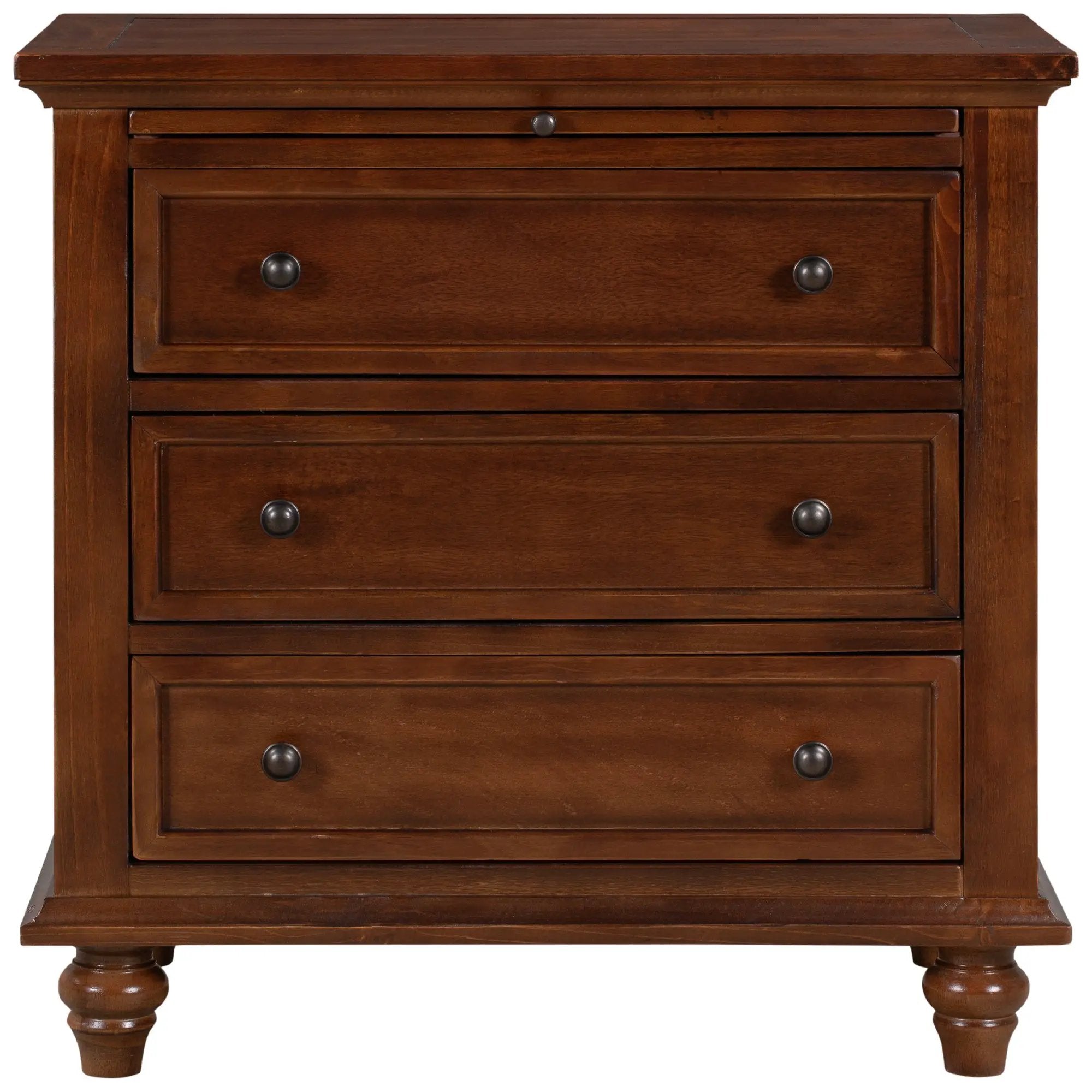 U_STYLE 27.6'' Nightstand with Pine Wood Veneer by HouseOfZazla