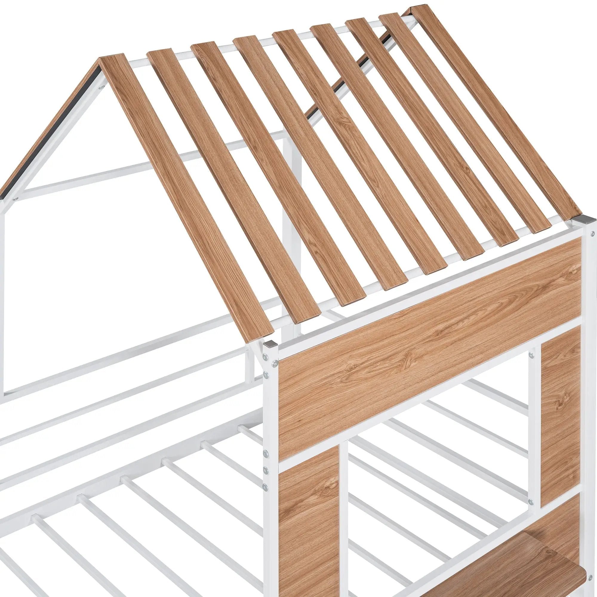 Loft Bed With Roof, Window, Guardrail, Ladder by HouseOfZazla