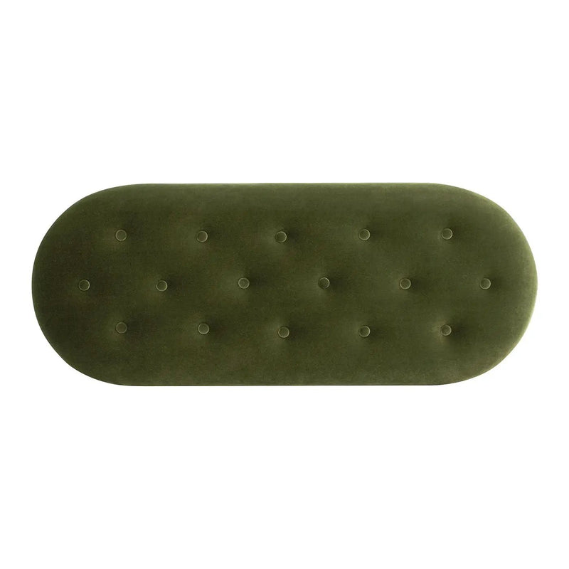 Melinda - Oval Tufted Bullion Fringe Storage Bench by HouseOfZazla