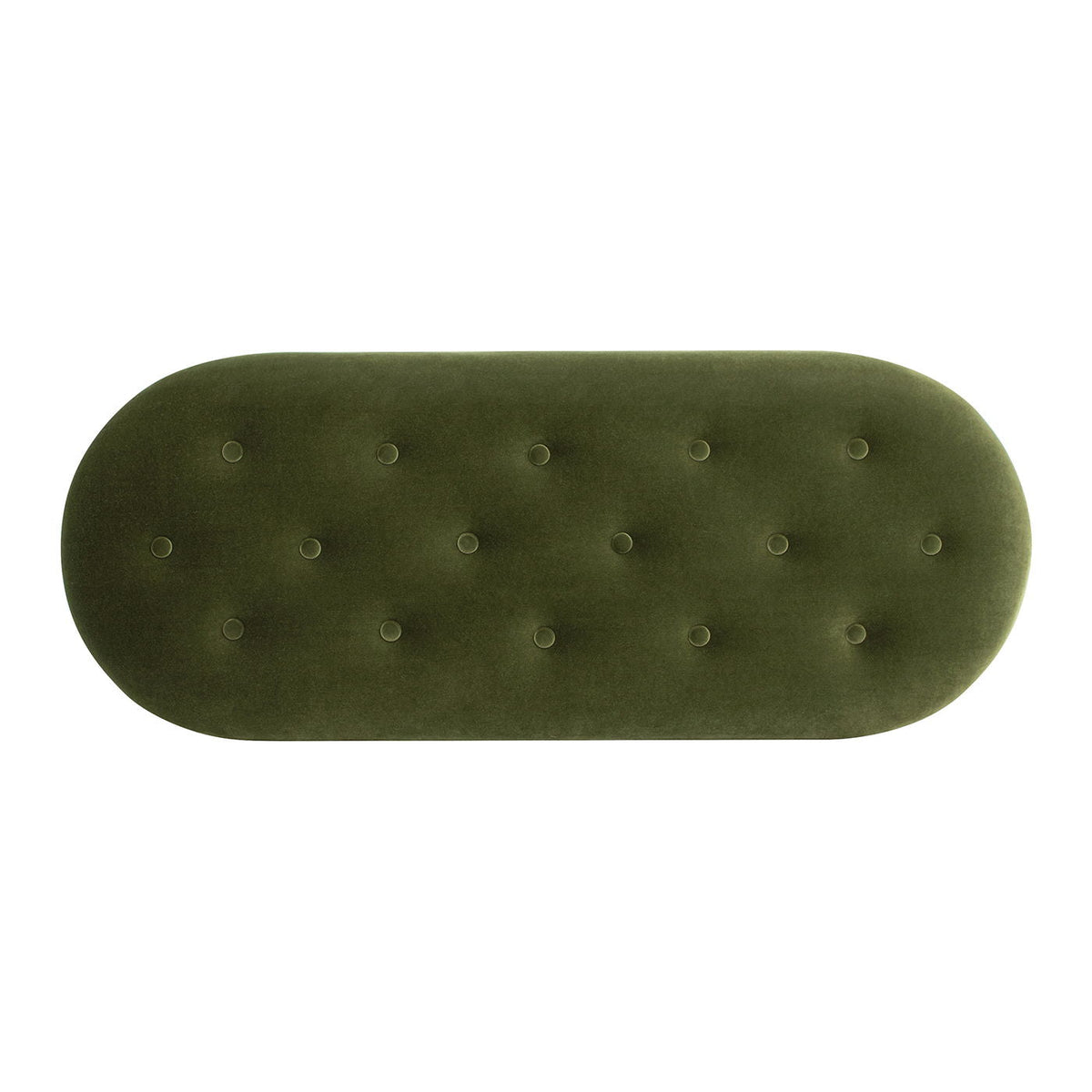 Oval Tufted Storage Bench with Bullion Fringe - Yellow, Dark Green or Orange, photo 19 of 30