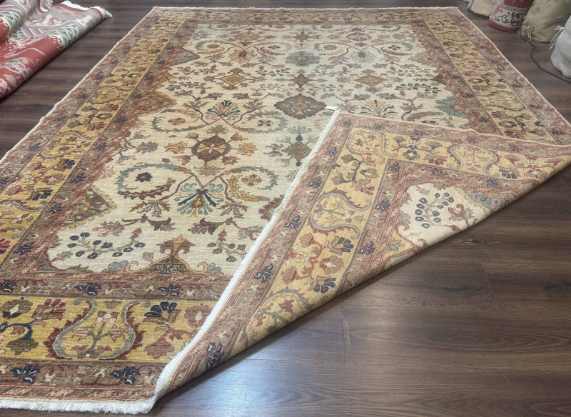 Egyptian Rug 9x12, Mahal Sultanabad Carpet, Handmade Wool Rug, Oatmeal Color by Jewel Rugs