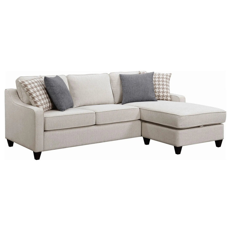 Isla - L-Shaped Sectional Sofa With Pillows - Beige by HouseOfZazla