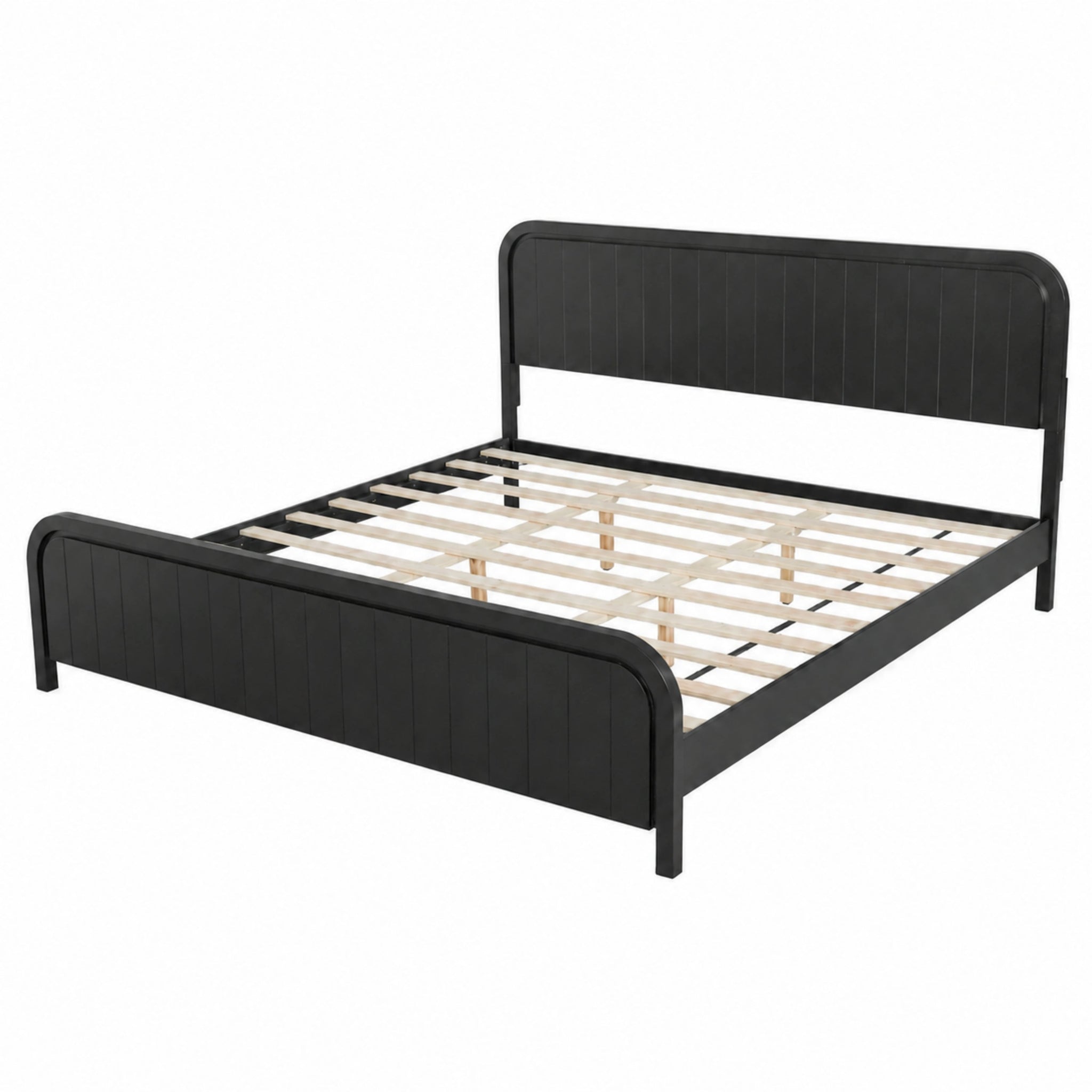 King Bed Frame with Headboard by HouseOfZazla
