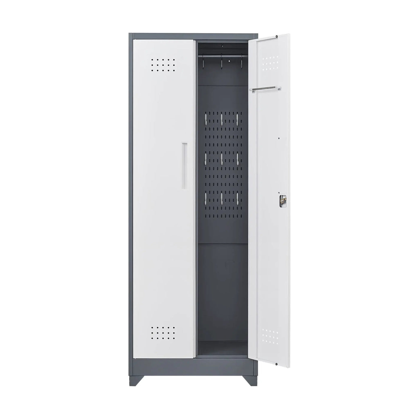 Lockers With Locking Doors, Adjustable Shelves, High Broom Tool Storage Cabinet by HouseOfZazla