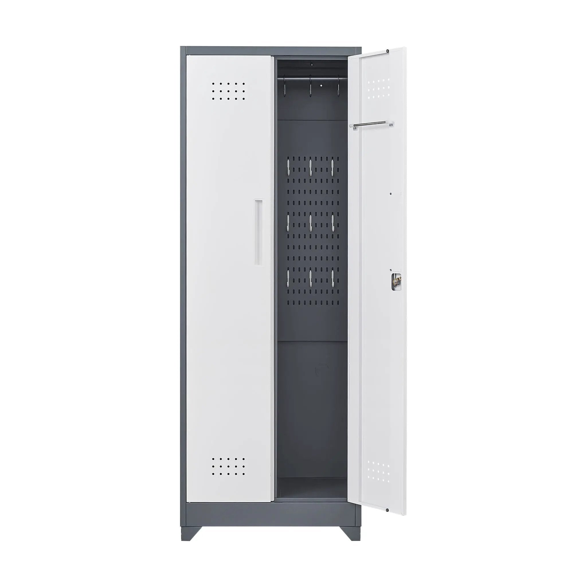 Lockers With Locking Doors, Adjustable Shelves, High Broom Tool Storage Cabinet by HouseOfZazla