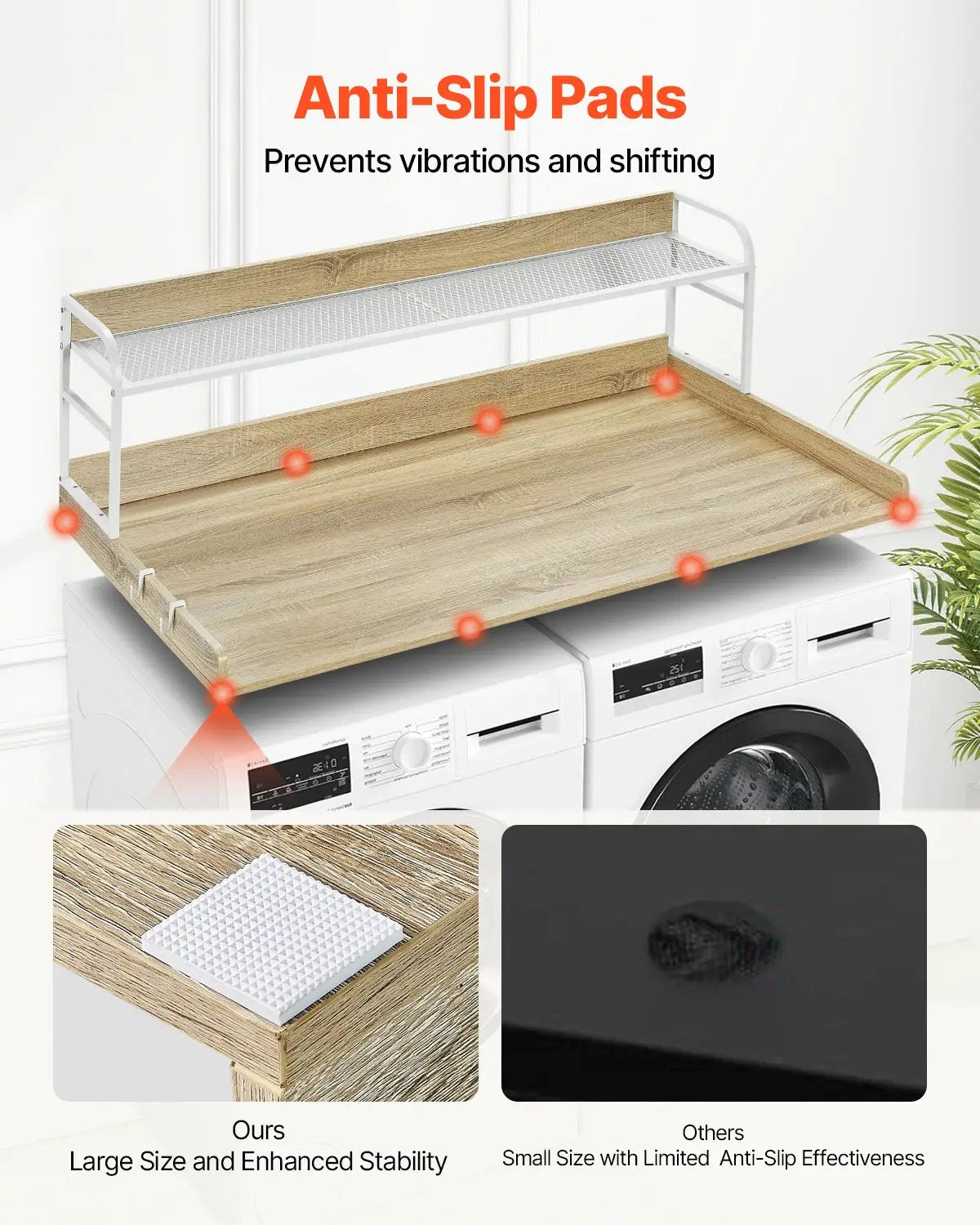 Washer Dryer Countertop with 2-Tier Shelf by HouseOfZazla