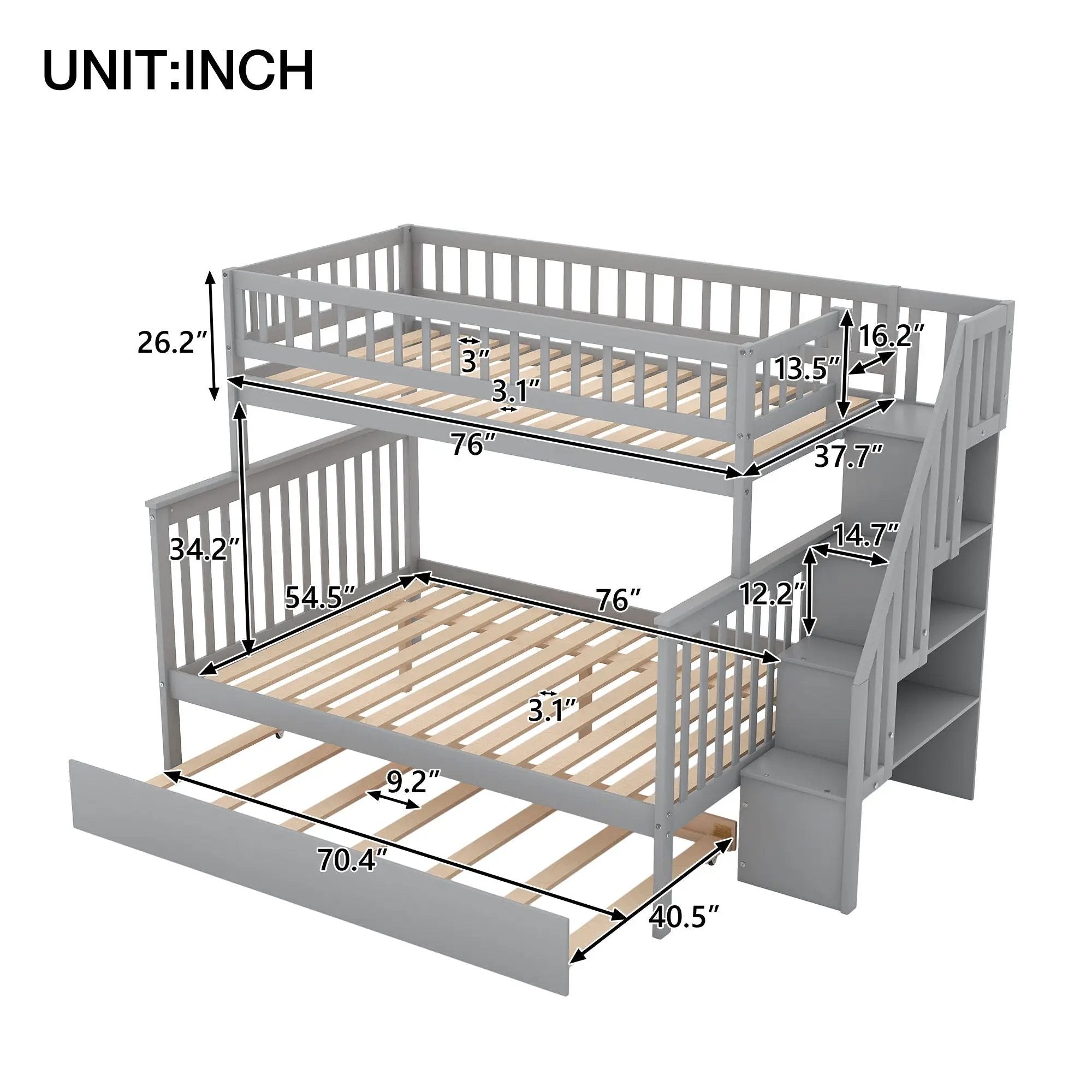 Bunk Bed With Staircase by HouseOfZazla
