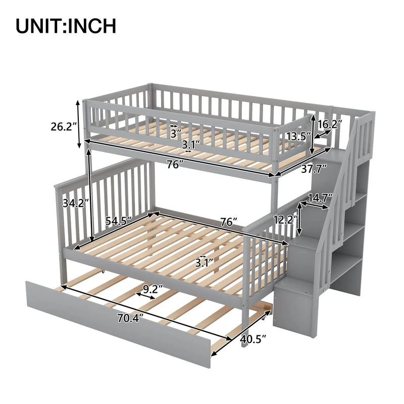 Bunk Bed With Staircase by HouseOfZazla