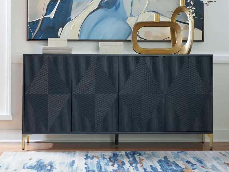 Loirwick - Accent Cabinet - Dark Blue by Unique Piece Furniture