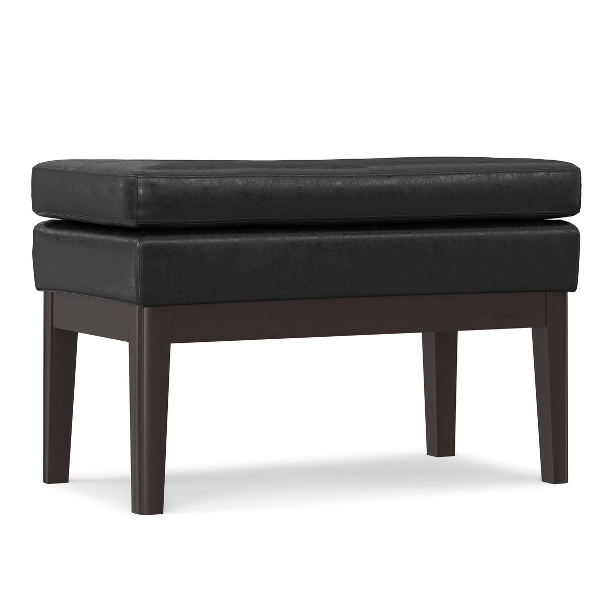 Mid-Century Ottoman Bench with Solid Wood Construction - Multiple Colors, photo 5 of 40