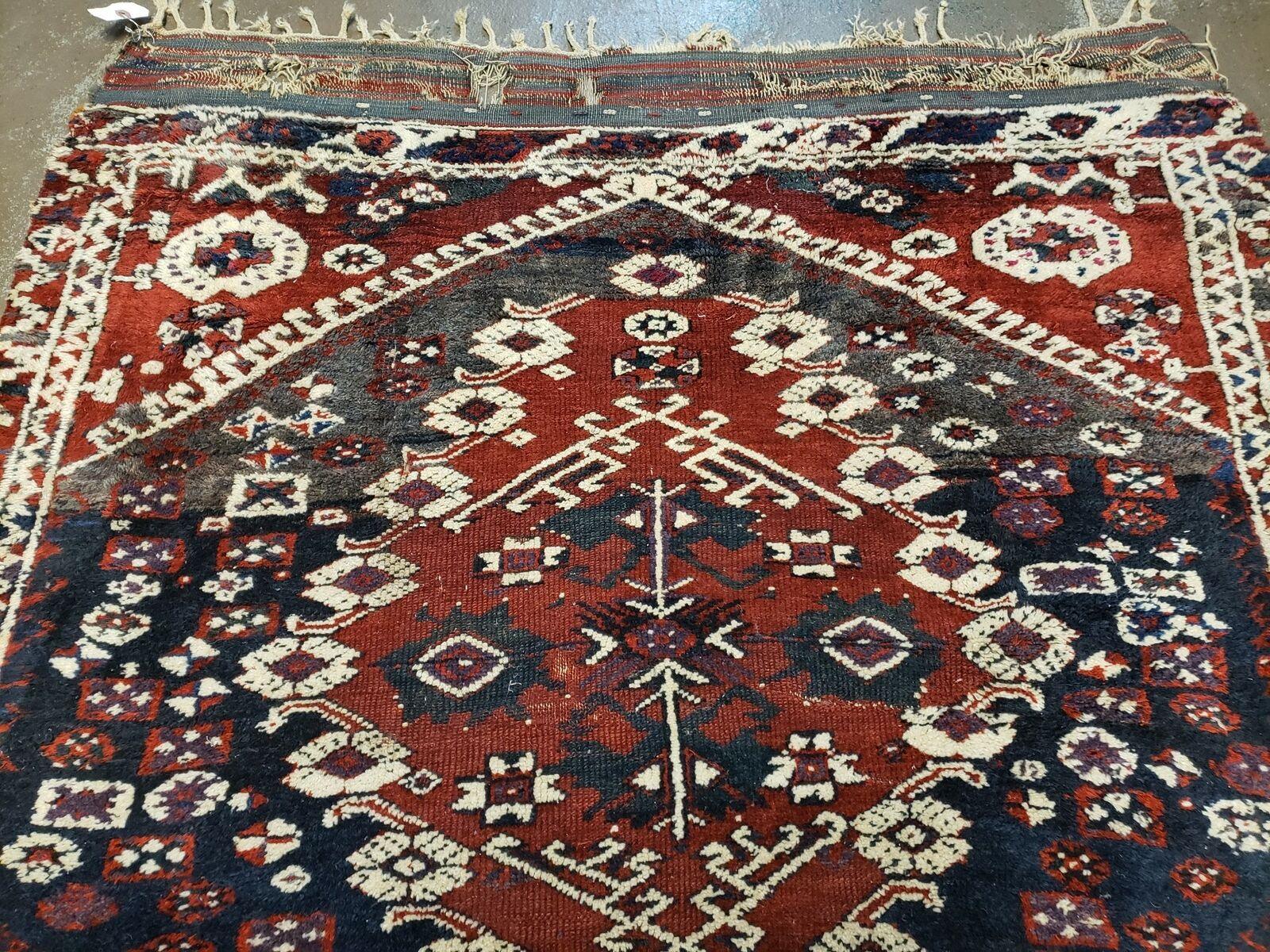4' X 4' 4" Antique Handmade Turkish Oriental Bergema Wool Veg Dyes Tribal Collectible Rug by Jewel Rugs