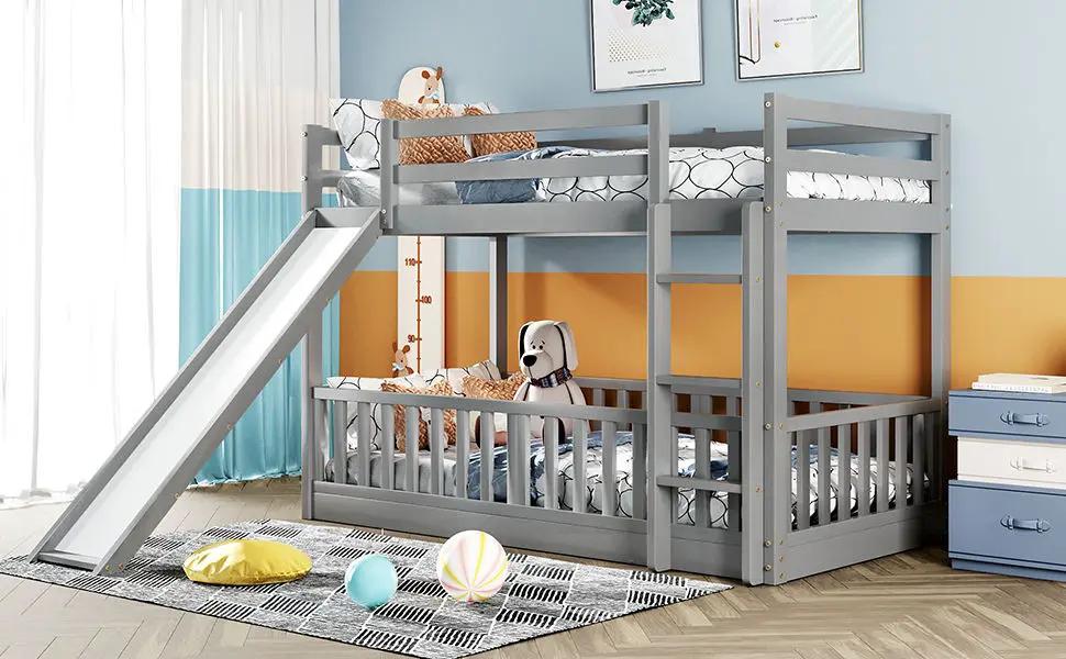 Functional Bunk Bed & Convertible Ladder And Slide by HouseOfZazla