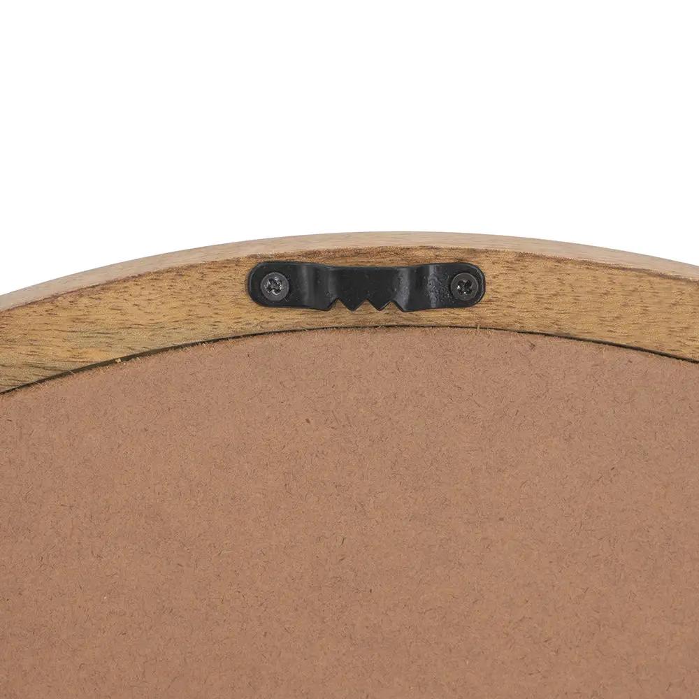 Circle Wall Mirror With Wooden Frame for Living Room by HouseOfZazla