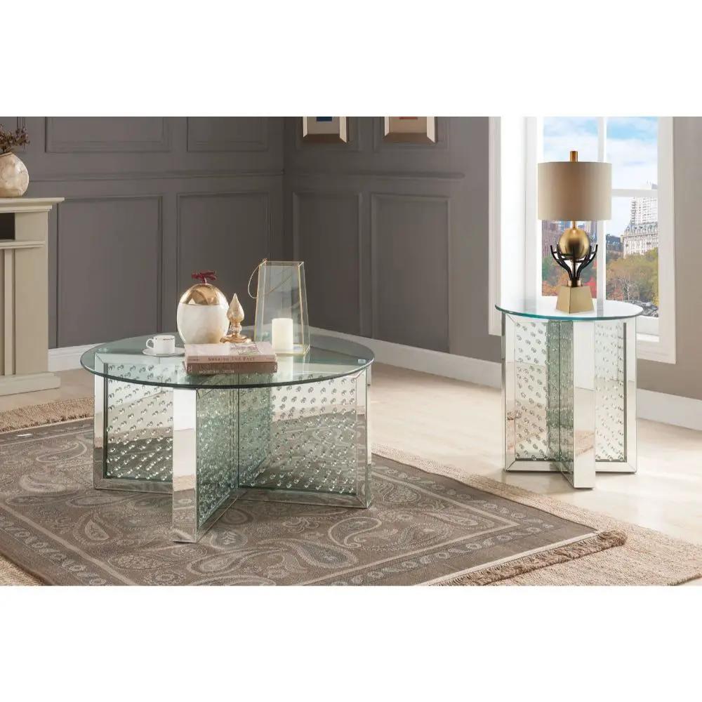 Nysa - Coffee Table - Mirrored & Faux Crystals by Unique Piece Furniture