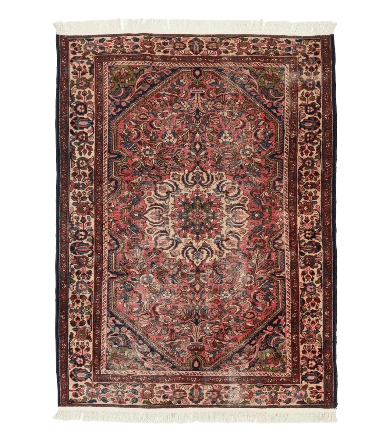 Antique Persian Malayer Rug 4'7" x 6'6" – 1920s Tribal Red Wool Carpet by Jewel Rugs