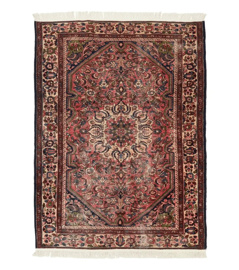Antique Persian Malayer Rug 4'7" x 6'6" – 1920s Tribal Red Wool Carpet by Jewel Rugs