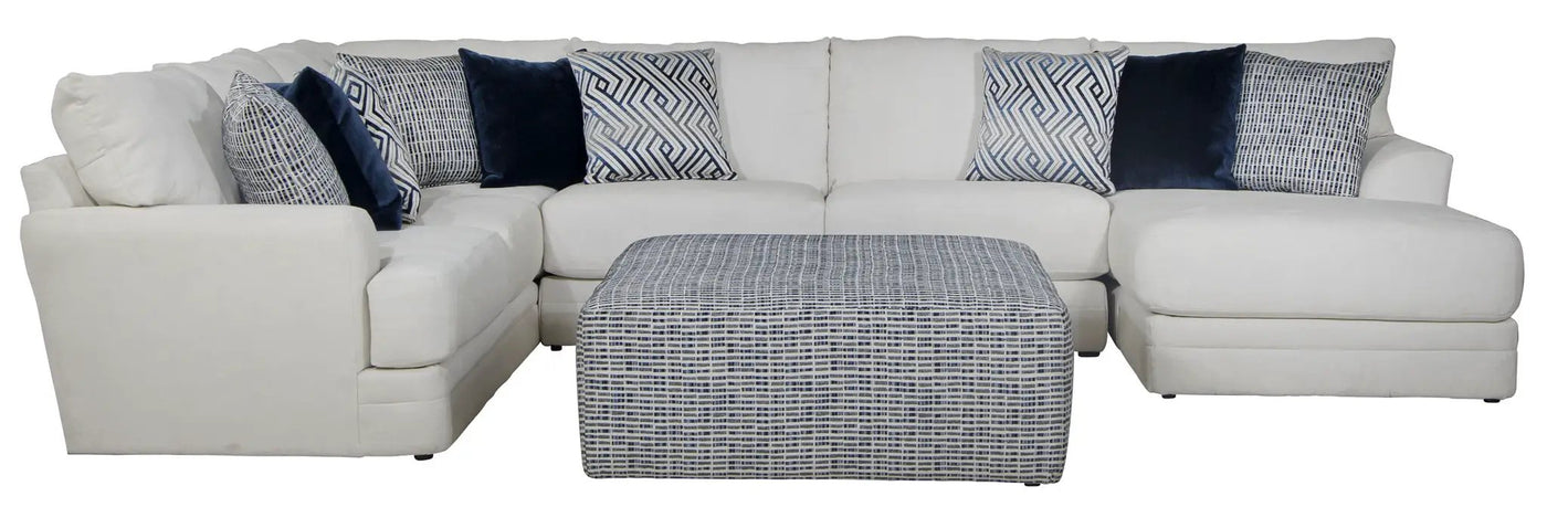 Polaris - Sectional With Comfort Coil Seating, 9 Included Accent Pillows And Included Cocktail Ottoman by Unique Piece Furniture