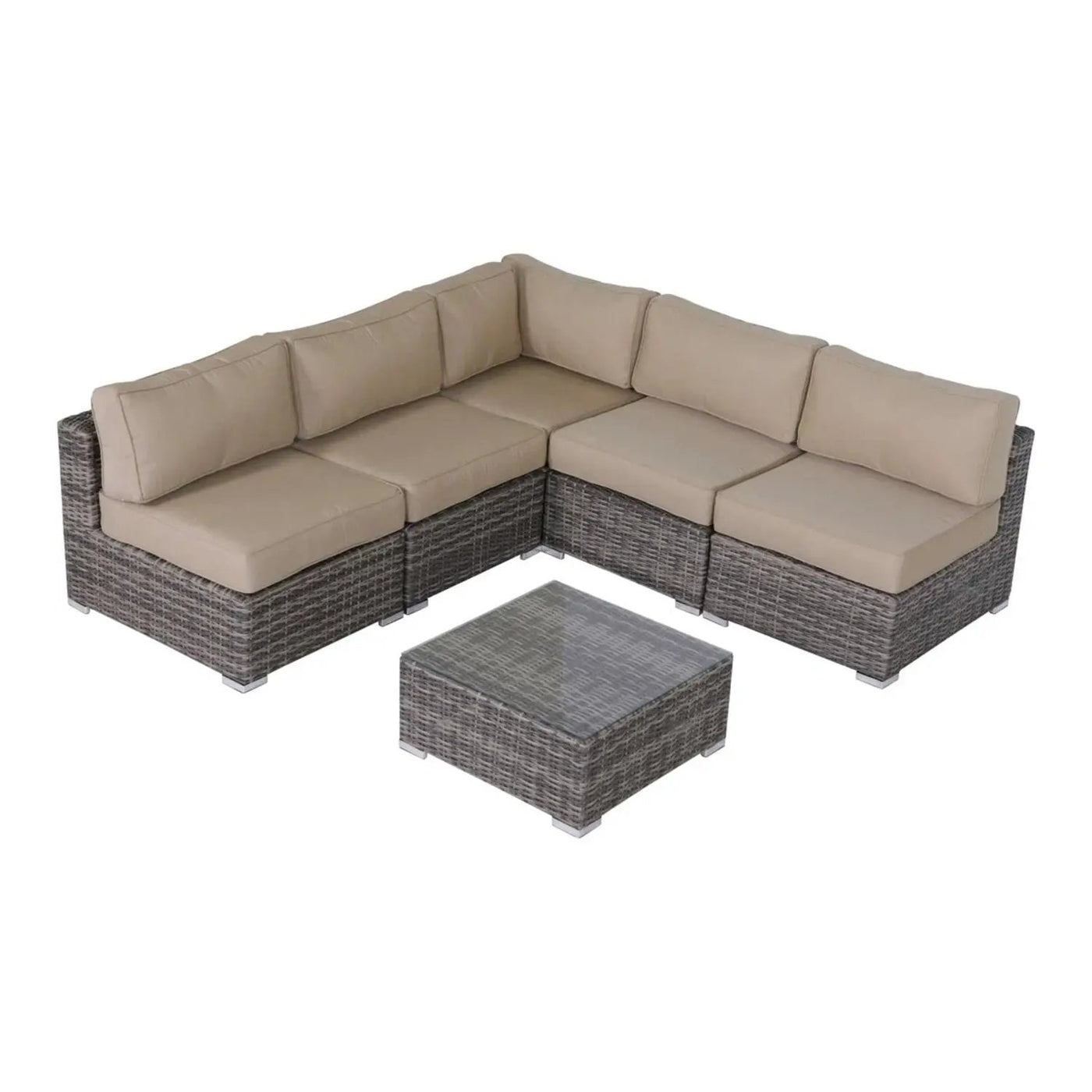 Seating Set With Cushions Handcrafted Wicker Design by HouseOfZazla