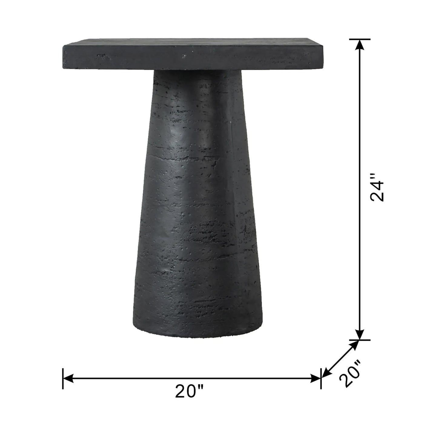 Square Side Table With Pedestal Base by HouseOfZazla