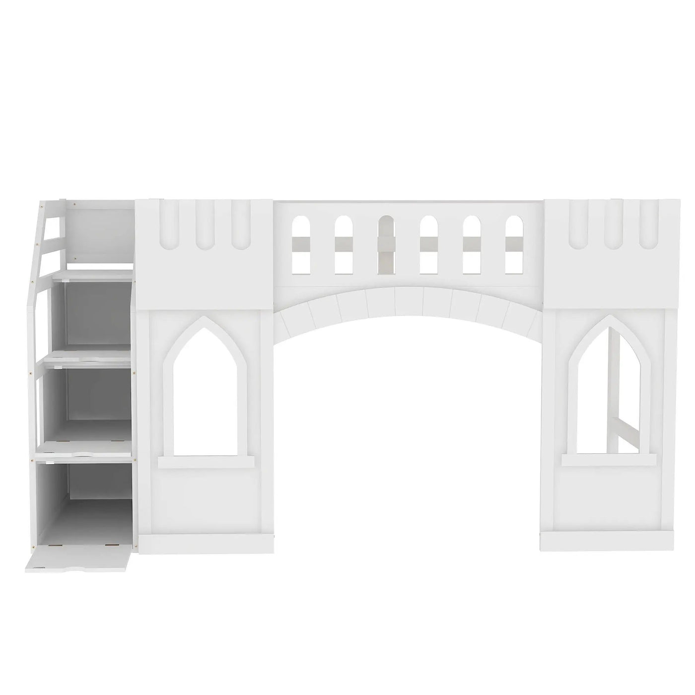 Loft Bed With Storage Staircase And Windows by HouseOfZazla
