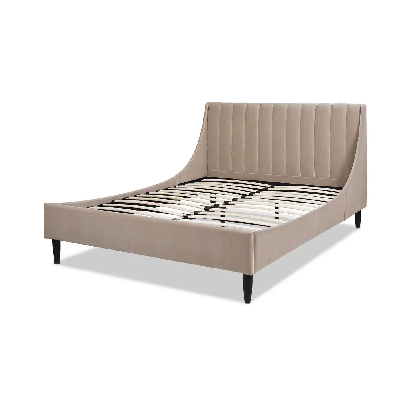 Aspen - Vertical Tufted Modern Headboard Platform Bed Set by HouseOfZazla