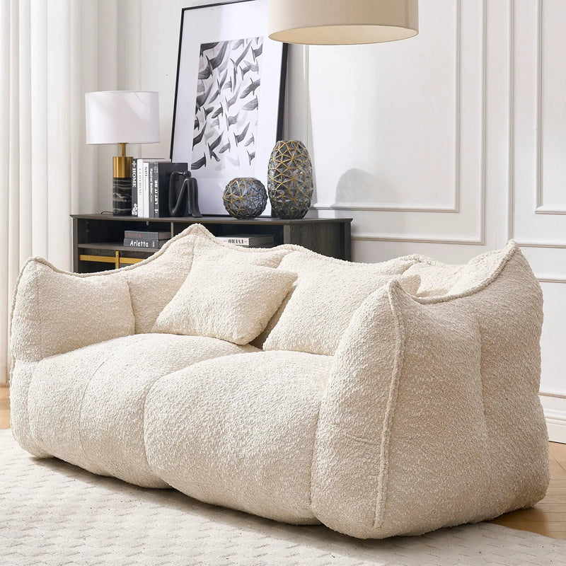 Comfortable Dual Beanbag Chair With High Resilience Foam Core For 2 People by HouseOfZazla