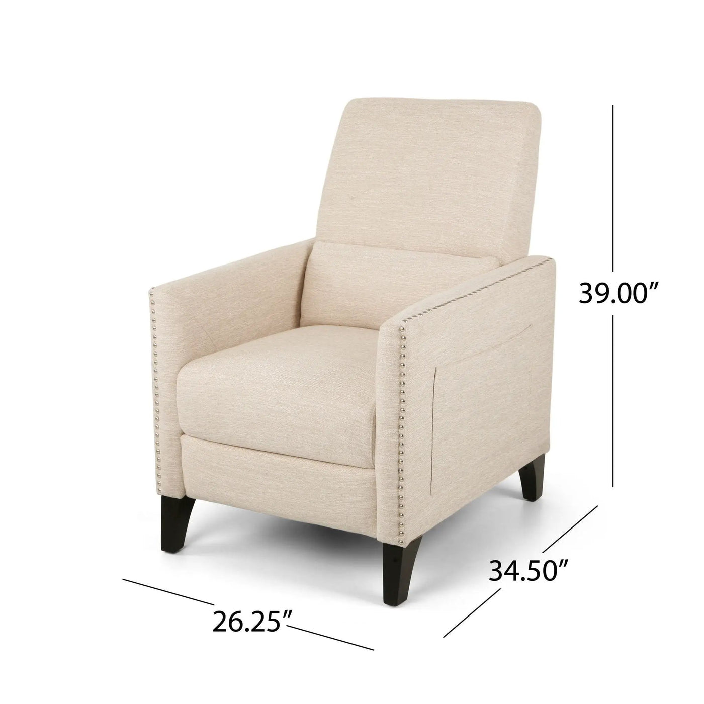 Kiersten Contemporary Fabric Pushback Recliner by HouseOfZazla