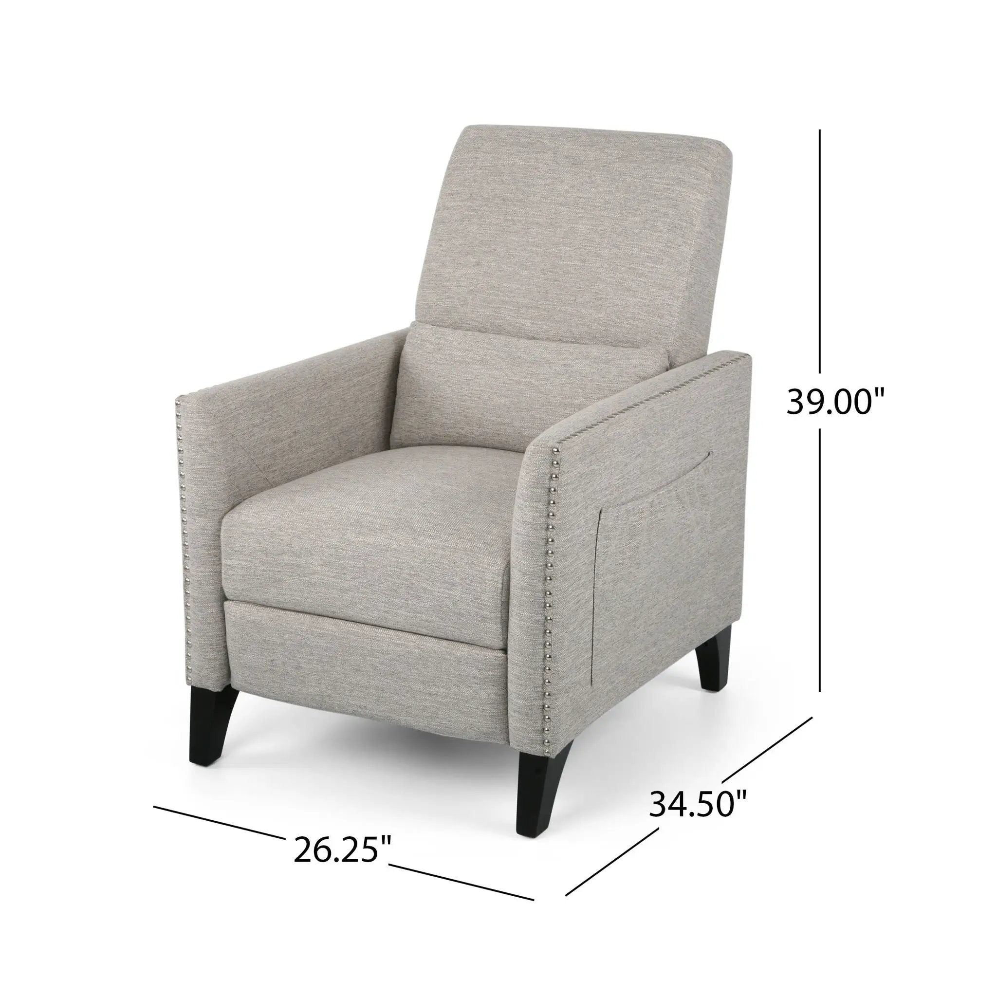 Kiersten - Contemporary Fabric Pushback Recliner by Unique Piece Furniture