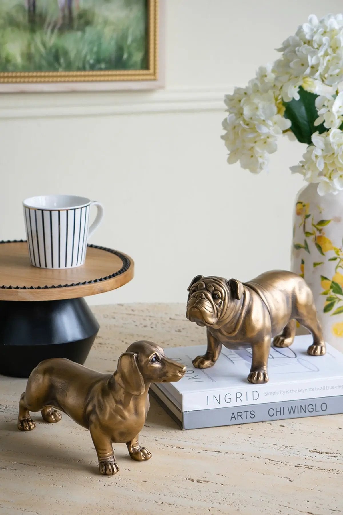 Vintage Lifelike French Bulldog Figurine by HouseOfZazla