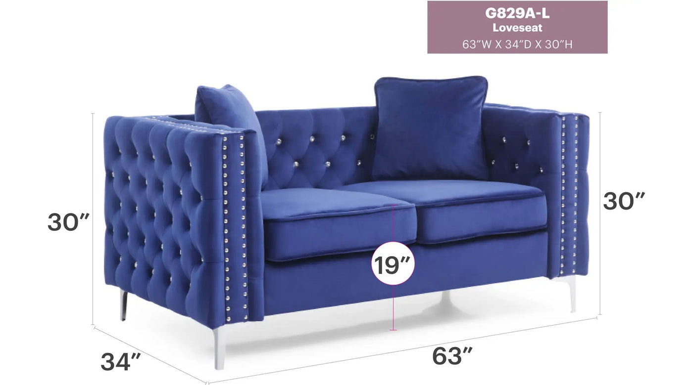 Elegant Track Arm Loveseat by HouseOfZazla