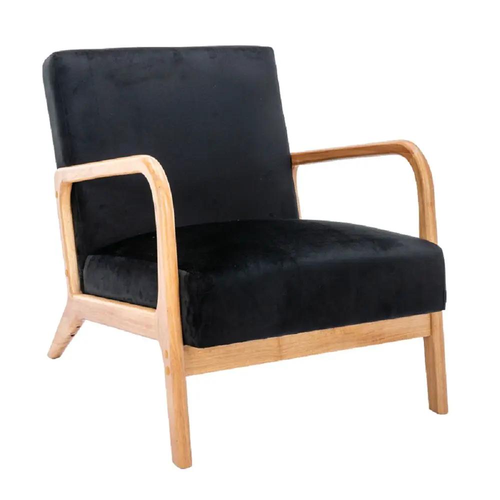 Classic Mid-Century Modern Accent Chairs, Open Framed Armchair With Cushioning by HouseOfZazla