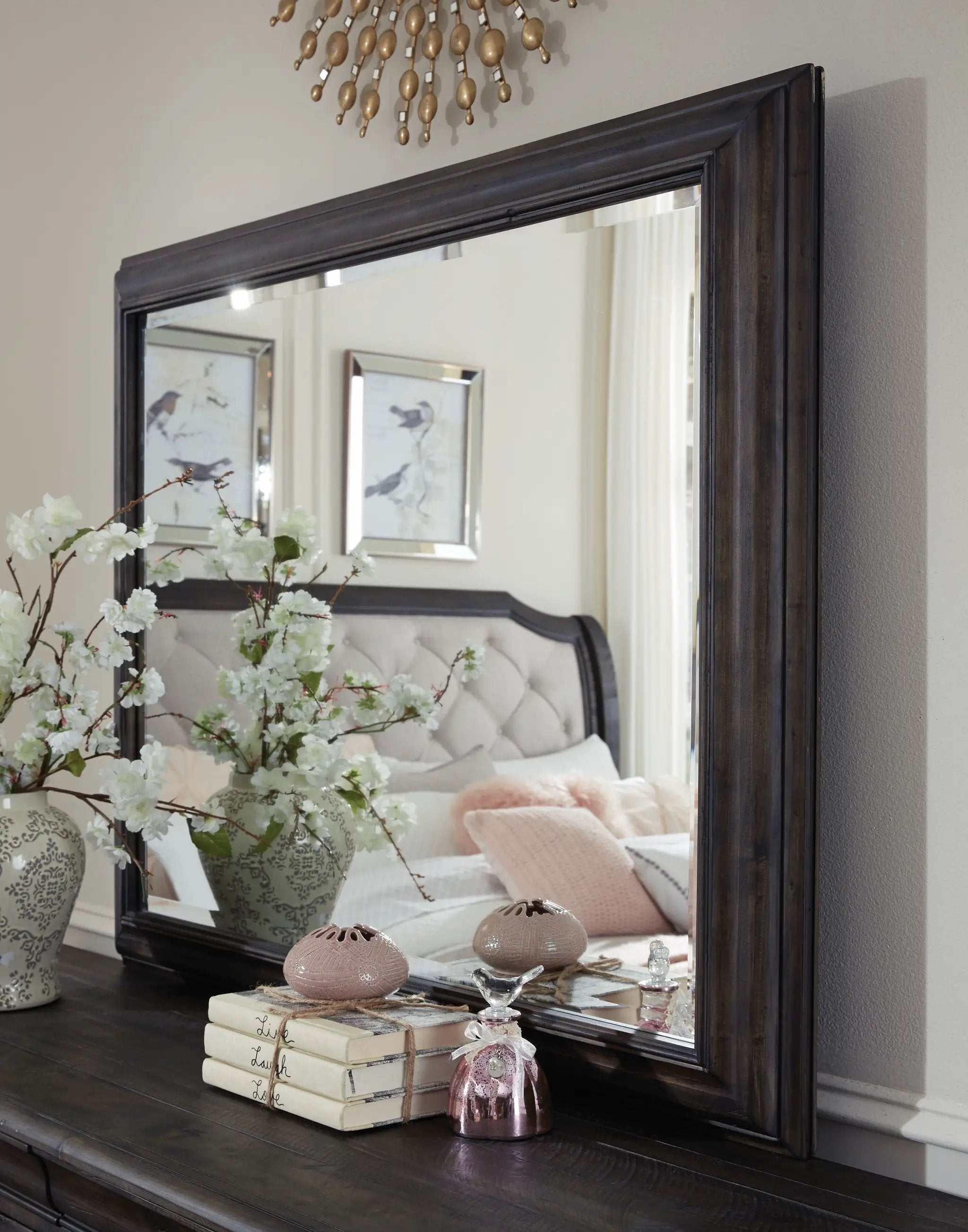 Bellamy - Landscape Mirror - Peppercorn by Unique Piece Furniture