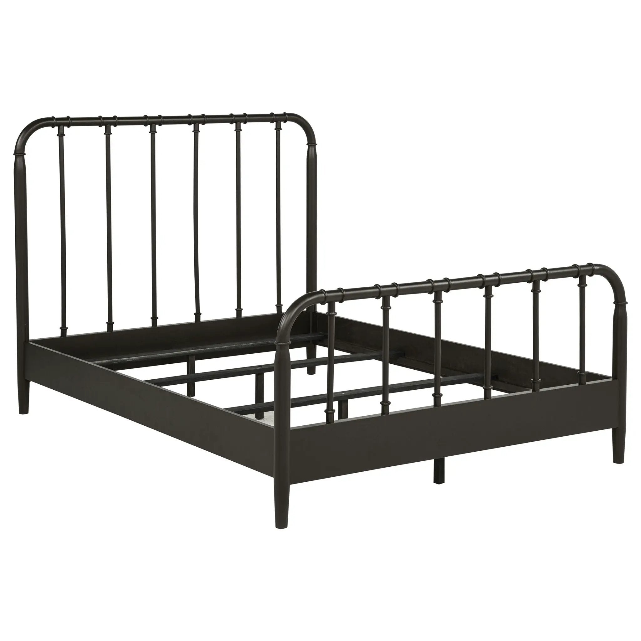 Rocco All Wood Water Pipe Open Frame Full Bed Dark Bronze by Unique Piece Furniture