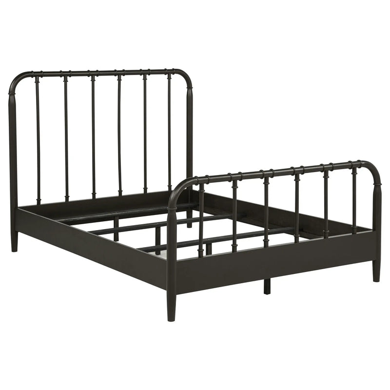 Rocco All Wood Water Pipe Open Frame Full Bed Dark Bronze by Unique Piece Furniture