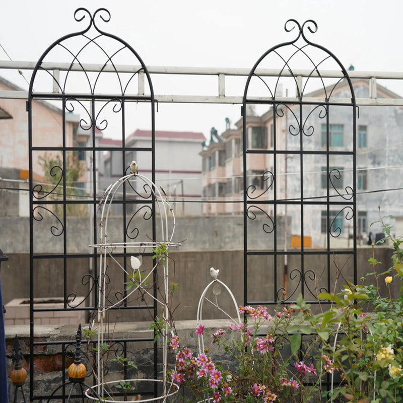 Metal Garden Trellis 4 Pack Rustproof Climbing Plant Supports by HouseOfZazla