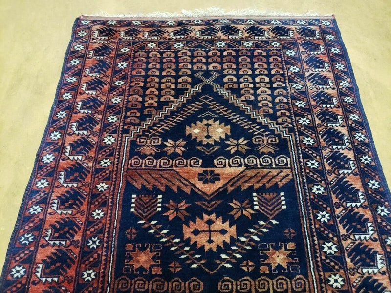 3' 4" X 5' 6" Vintage Handmade Pakistan Balouchi Balouch Tribal Wool Rug Nice by Jewel Rugs