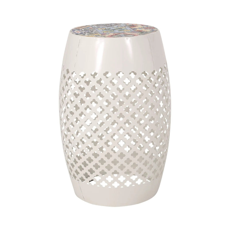 Roswell Outdoor Side Table With Mosaic Tile Top by HouseOfZazla