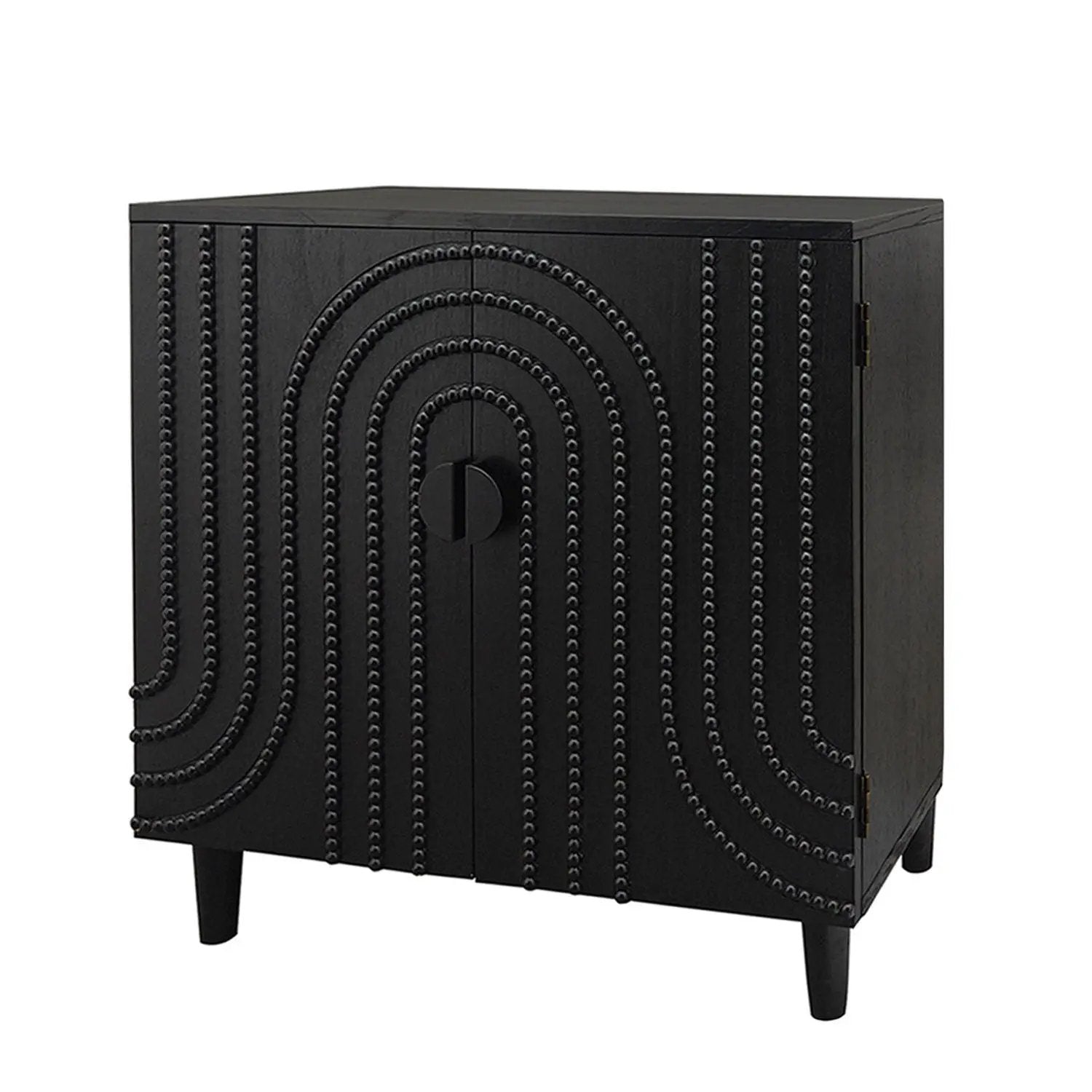 2 Door Storage Cabinet With Adjustable Shelf - Black by Unique Piece Furniture