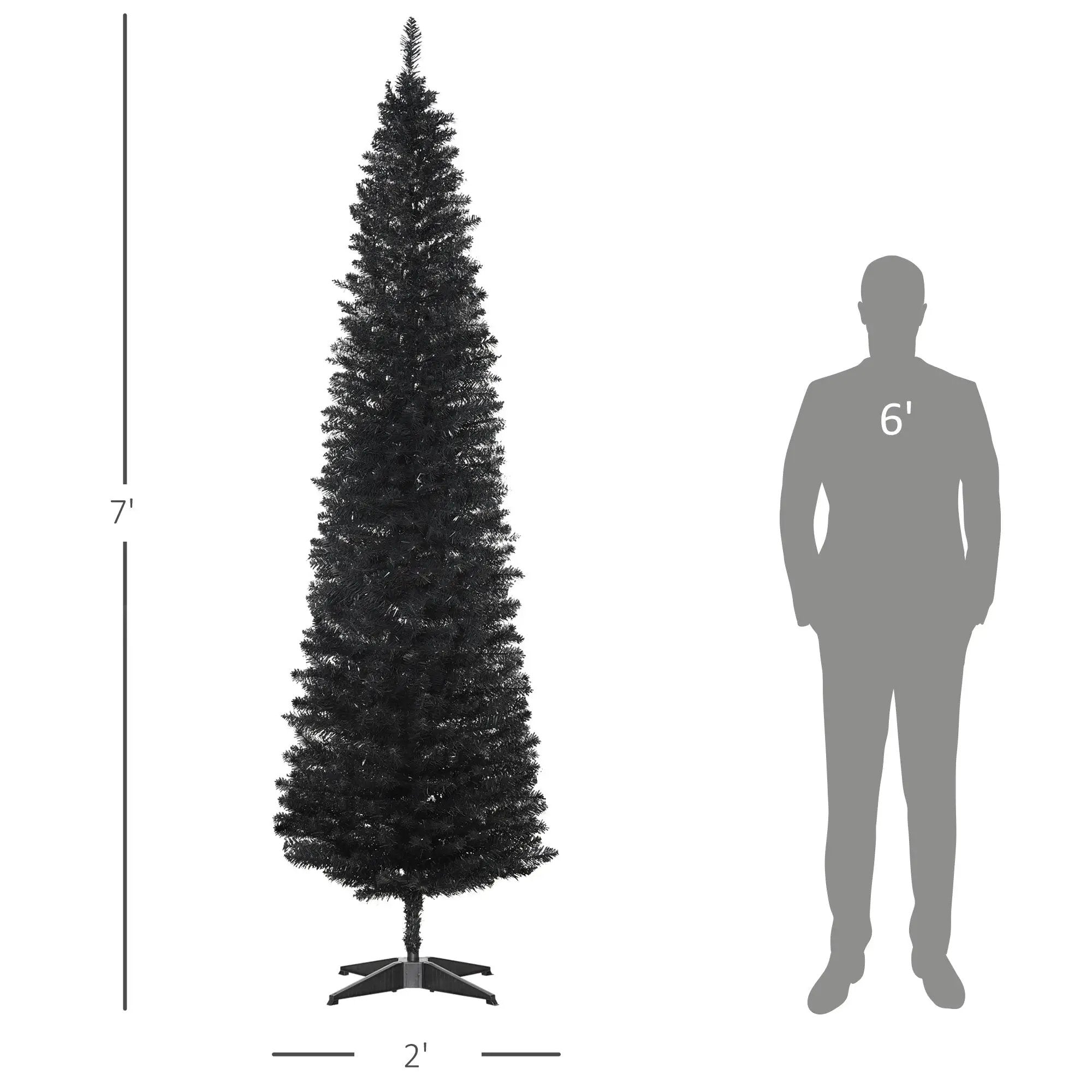 Pencil Christmas Tree with Sturdy Base by HouseOfZazla