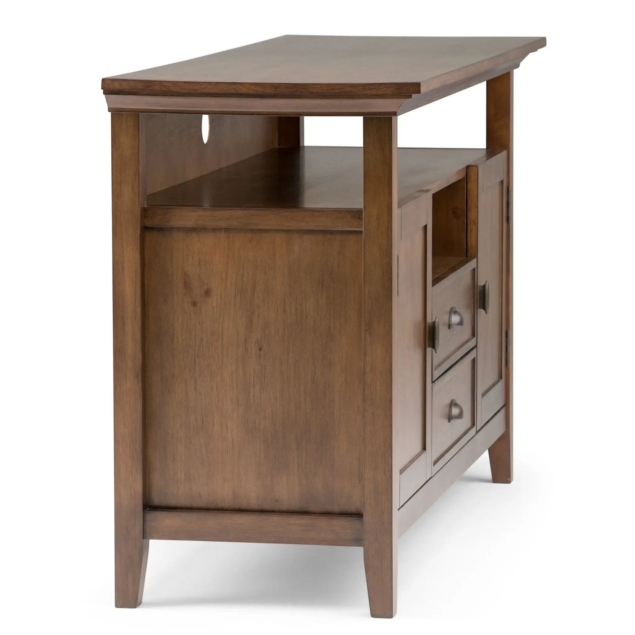 Redmond - Tall TV Media Stand - Rustic Natural Aged Brown by Unique Piece Furniture